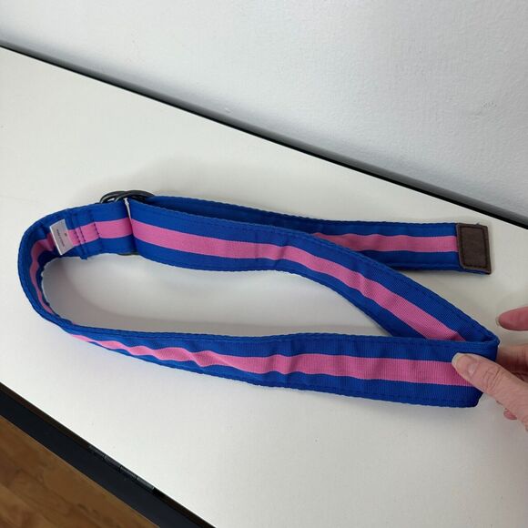 Abercrombie & Fitch Pink & Blue Stripe Canvas Belt Strap 28 - Picture 5 of 9